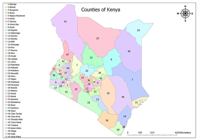 Largest Counties In Kenya